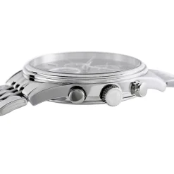 Outlet FESTINA Montre Timeless Chronograph Noir cadran argenté fond noir bracelet acier argenté