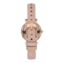Clearance FOSSIL Montre Carlie Mini Nacre cadran doré rose fond nacre bracelet cuir doré rose