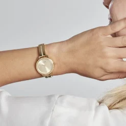 New GUESS Montre Bellini Champagne cadran doré fond doré bracelet acier doré