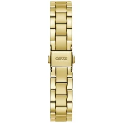 GUESS Montre Mini Luna Champagne cadran doré fond champagne bracelet acier doré