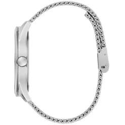 New GUESS Montre Reputation Noir cadran argenté fond noir bracelet acier argenté