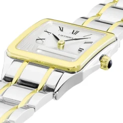 Best HERBELIN Montre Luna Argent cadran bicolore fond argenté bracelet acier bicolore