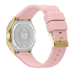Clearance ICE WATCH Montre Digit Retro Rose cadran doré bracelet silicone rose