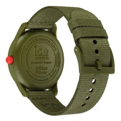 Best ICE WATCH Montre Solar Power Kaki cadran kaki fond kaki bracelet plastique kaki