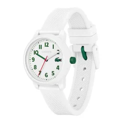 New LACOSTE Montre 12.12 Kids Blanc cadran blanc fond blanc bracelet silicone blanc