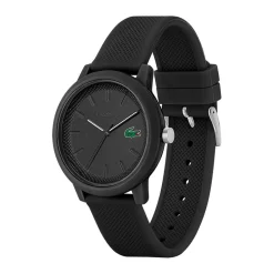 Online LACOSTE Montre 12.12 Noir cadran noir fond noir bracelet silicone noir