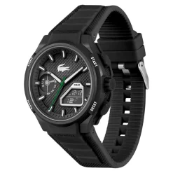 Discount LACOSTE Montre Lc33 Noir cadran noir fond noir bracelet silicone noir