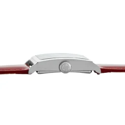 Best LIP Montre Churchill T18 Argenté cadran argenté fond argenté bracelet cuir rouge