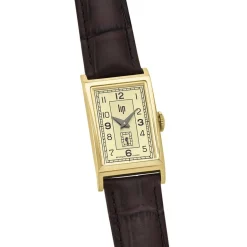 Discount LIP Montre Churchill T18 Doré cadran doré fond doré bracelet cuir marron