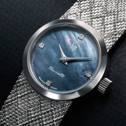 LIP Montre Henriette Diamant Nacre Noire* Montres Made In France