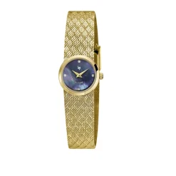 Discount LIP Montre Henriette Diamant Nacre Noire cadran doré fond nacre noire bracelet acier doré