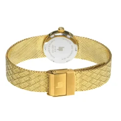 Discount LIP Montre Henriette Diamant Nacre Noire cadran doré fond nacre noire bracelet acier doré