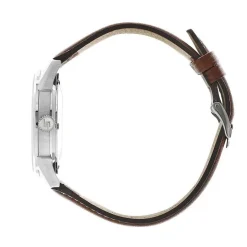 Hot LIP Montre Himalaya Squelette Argenté cadran argenté fond argenté bracelet cuir marron