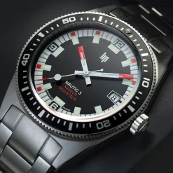 LIP Montre Nautic 3 Noir* Montres Made In France|Montres Automatiques