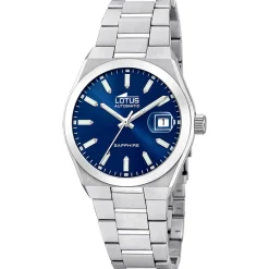Online LOTUS Montre Automatico Bleu cadran argenté fond bleu bracelet acier argenté