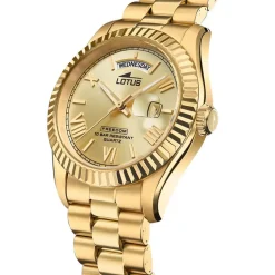 Hot LOTUS Montre Freedom Collection Doré cadran doré fond doré bracelet acier doré