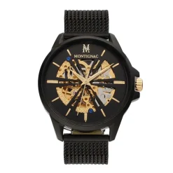 MONTIGNAC Montre Round Automatique Noir* Montres Made In France|Montres Tendances