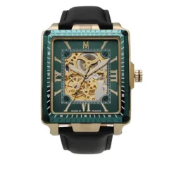 MONTIGNAC Montre Square Automatique Vert* Montres Made In France|Montres Squelettes