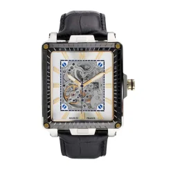 MONTIGNAC Montre Square Automatique Argenté* Montres Made In France|Montres Squelettes