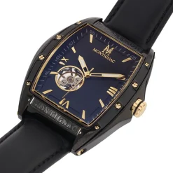 MONTIGNAC Montre Tonneau Automatique Noir* Montres Made In France|Montres Squelettes