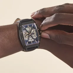 MONTIGNAC Montre Tonneau Automatiquev Noir* Montres Squelettes|Montres Sport