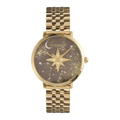 New OLIVIA BURTON Montre Celestial Nova Marron cadran doré fond marron bracelet acier doré