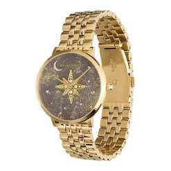 New OLIVIA BURTON Montre Celestial Nova Marron cadran doré fond marron bracelet acier doré