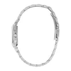 OLIVIA BURTON Montre Grosvenor Bleu cadran argenté fond bleu bracelet acier argenté