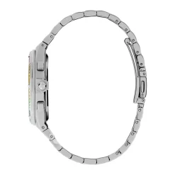 Outlet OLIVIA BURTON Montre Hexa Multifonction Argenté cadran argenté fond argenté bracelet acier blanc
