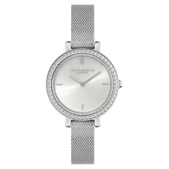 Outlet OLIVIA BURTON Montre Vintage Bead Argenté cadran argenté fond argenté bracelet acier argenté