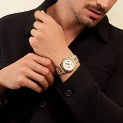 Sale PHILIPP PLEIN Montre Date Superlative Argenté cadran bicolore fond argenté bracelet acier bicolore