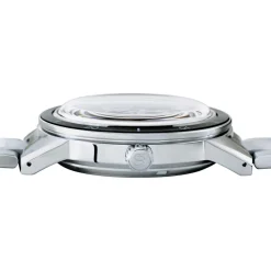 Discount SEIKO Montre Presage Noir cadran argenté fond noir bracelet acier gris