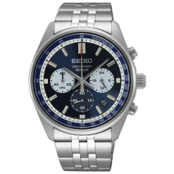 Outlet SEIKO Montre Sport Bicolore cadran argenté fond bicolore bracelet acier argenté