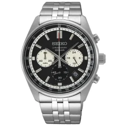 Online SEIKO Montre Sport Bicolore Blanc / Noir cadran argenté fond bicolore blanc / noir bracelet acier argenté