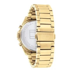 Discount TOMMY HILFIGER Montre Baker Noir cadran doré fond noir bracelet acier doré