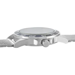 UPP Montre Axel Bleu cadran argenté fond bleu bracelet acier argenté