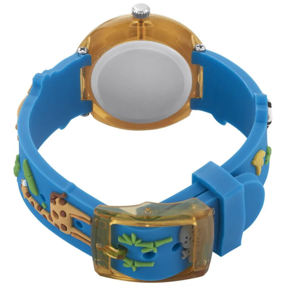 Sale UPP Montre Fuzzy Bicolore cadran orange fond bicolore bracelet plastique bleu