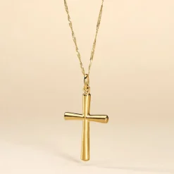 Online Histoire d'Or Pendentif Alyssa Croix Or Jaune