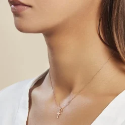 Histoire d'Or Pendentif Alyssa Croix Or Rose* Pendentifs|Pendentifs