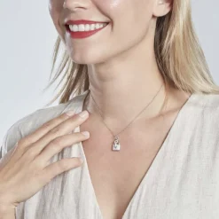 Hot Histoire d'Or Pendentif Amelot Argent Blanc Oxyde De Zirconium