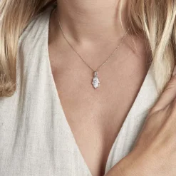 Online Histoire d'Or Pendentif Amelot Argent Blanc Oxyde De Zirconium