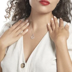 Discount Histoire d'Or Pendentif Amelot Argent Blanc Oxyde De Zirconium