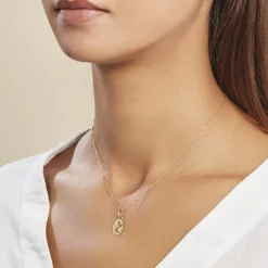 Histoire d'Or Pendentif Ange Ovale Or Jaune* Bijoux Personnalisés|Pendentifs