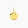 New Histoire d'Or Pendentif Ange Rond Effet Diamante Or Jaune