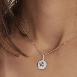 Histoire d'Or Pendentif Ange Rond Satine Or Blanc* Bijoux Personnalisés|Pendentifs