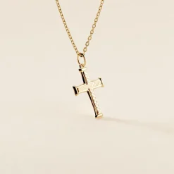 Discount Histoire d'Or Pendentif Benny Croix Ciselee Or Jaune