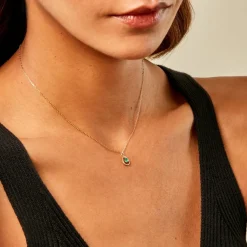 Outlet Histoire d'Or Pendentif Byrne Or Jaune Emeraude