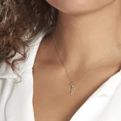 Histoire d'Or Pendentif Canice Croix Or Blanc Oxyde De Zirconium* Pendentifs|Pendentifs