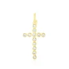 New Histoire d'Or Pendentif Canice Croix Or Jaune Oxyde De Zirconium