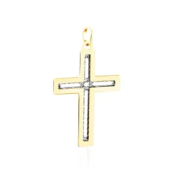 Histoire d'Or Pendentif Casey Croix Or Bicolore* Pendentifs|Pendentifs